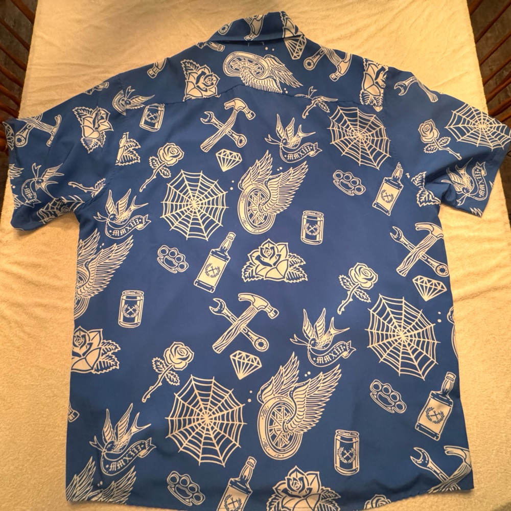 DIXXON Blue Casual Button Down Shirt